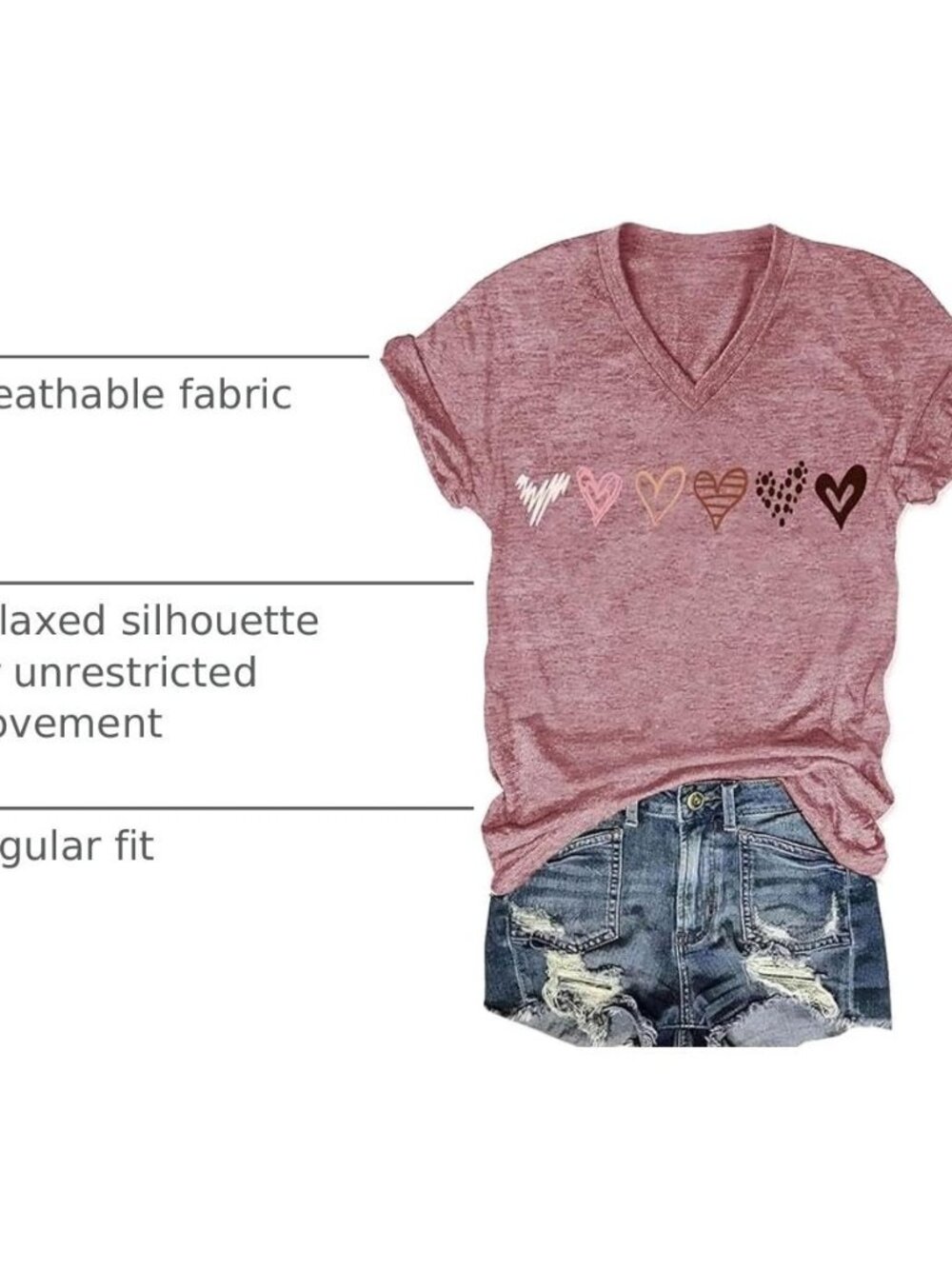 Women's Graphic T-Shirts V Neck Cute Summer Flowers Shirts Casual Short Sleeve